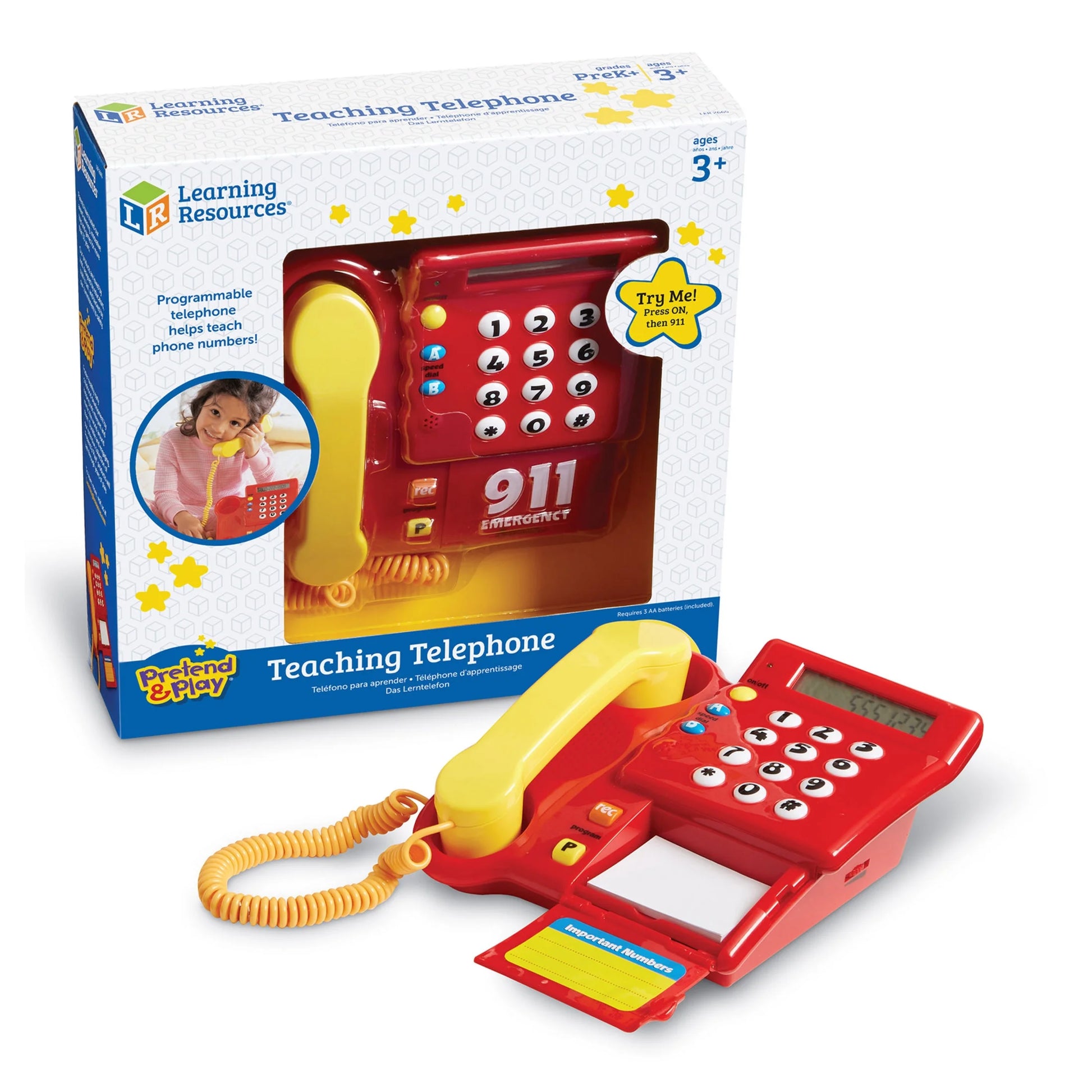 Teaching Telephone, Toy Telephone, Phone for Preschool Kids, Ages 3 +