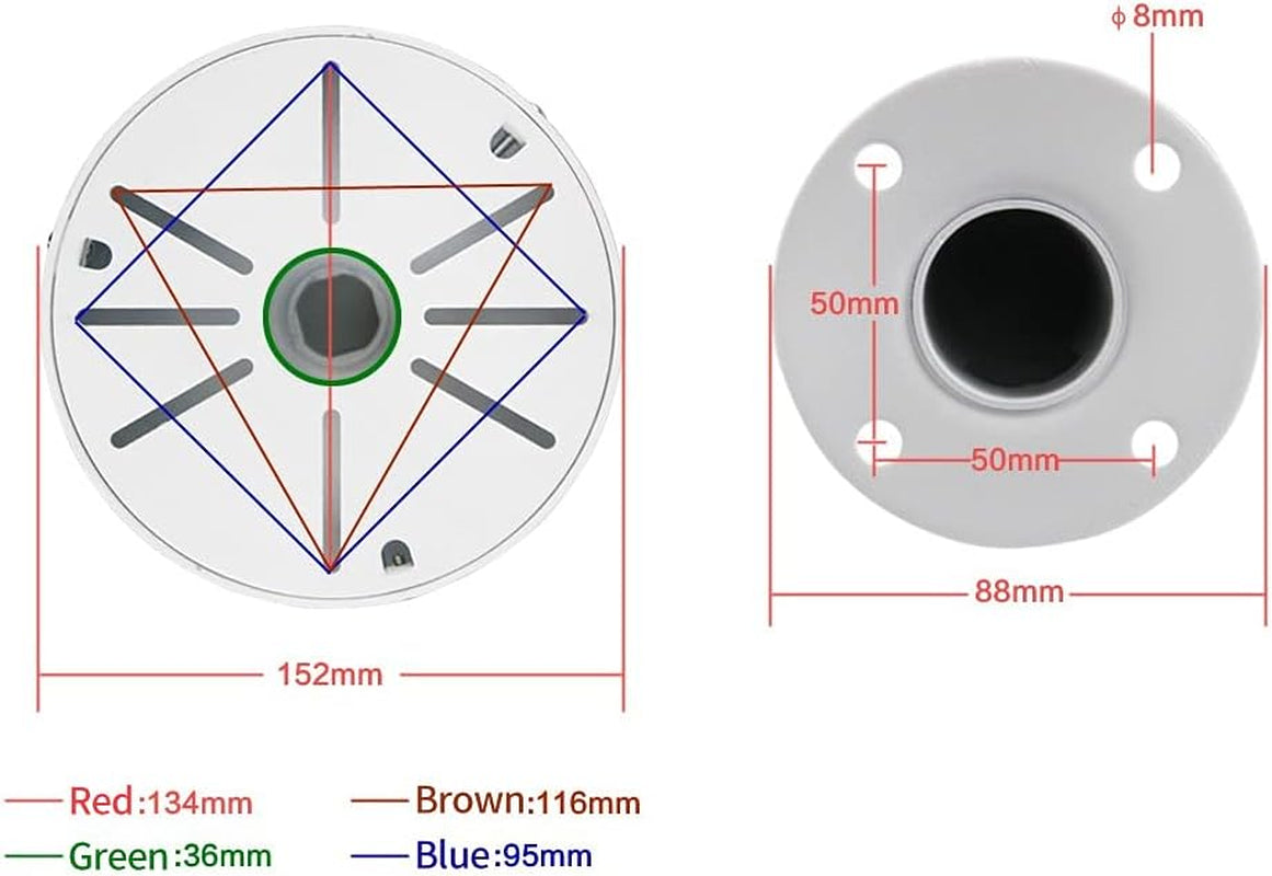 Security Camera Mount Bracket, Dome Camera Mount Universal Camera Wall Mounting Bracket for CCTV Security Camera/Ip Camera
