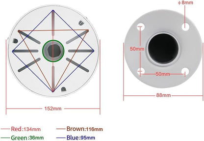 Security Camera Mount Bracket, Dome Camera Mount Universal Camera Wall Mounting Bracket for CCTV Security Camera/Ip Camera