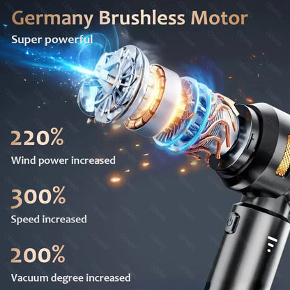 Aspirateur de Voiture Sans Fil Portable | 998000 PA | Puissant & Compact