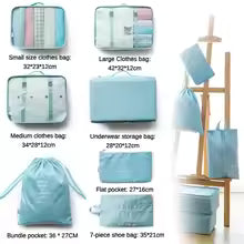 Set d'Organisateurs de Valise 7 Pièces | Cubes d'Emballage Voyage