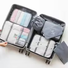 Set d'Organisateurs de Valise 7 Pièces | Cubes d'Emballage Voyage