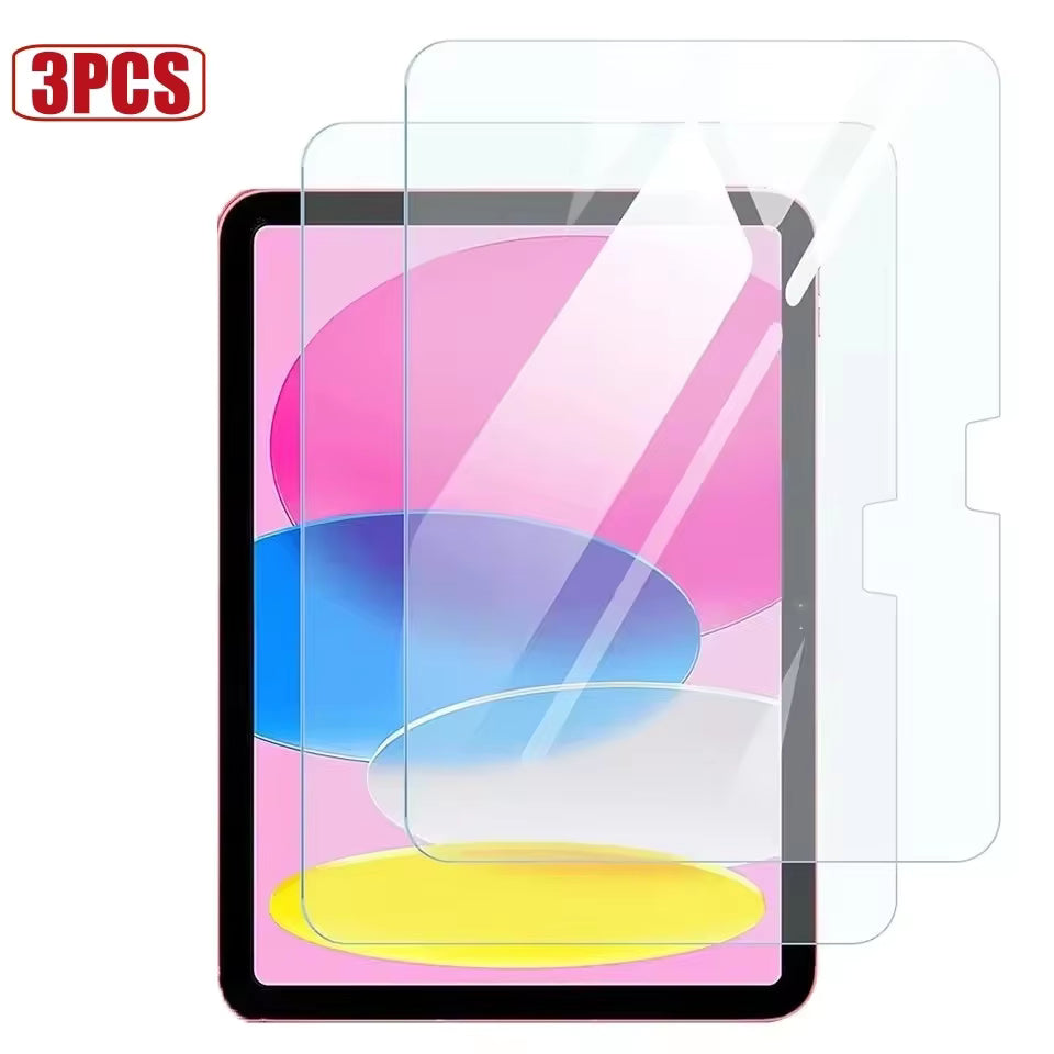 Verre Trempé iPad – Pack 3 Pièces, Compatible Tous Modèles