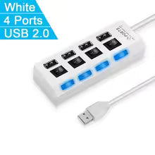 HUB USB 2.0 Multi-Ports avec Interrupteur LED – Pour PC & Laptop