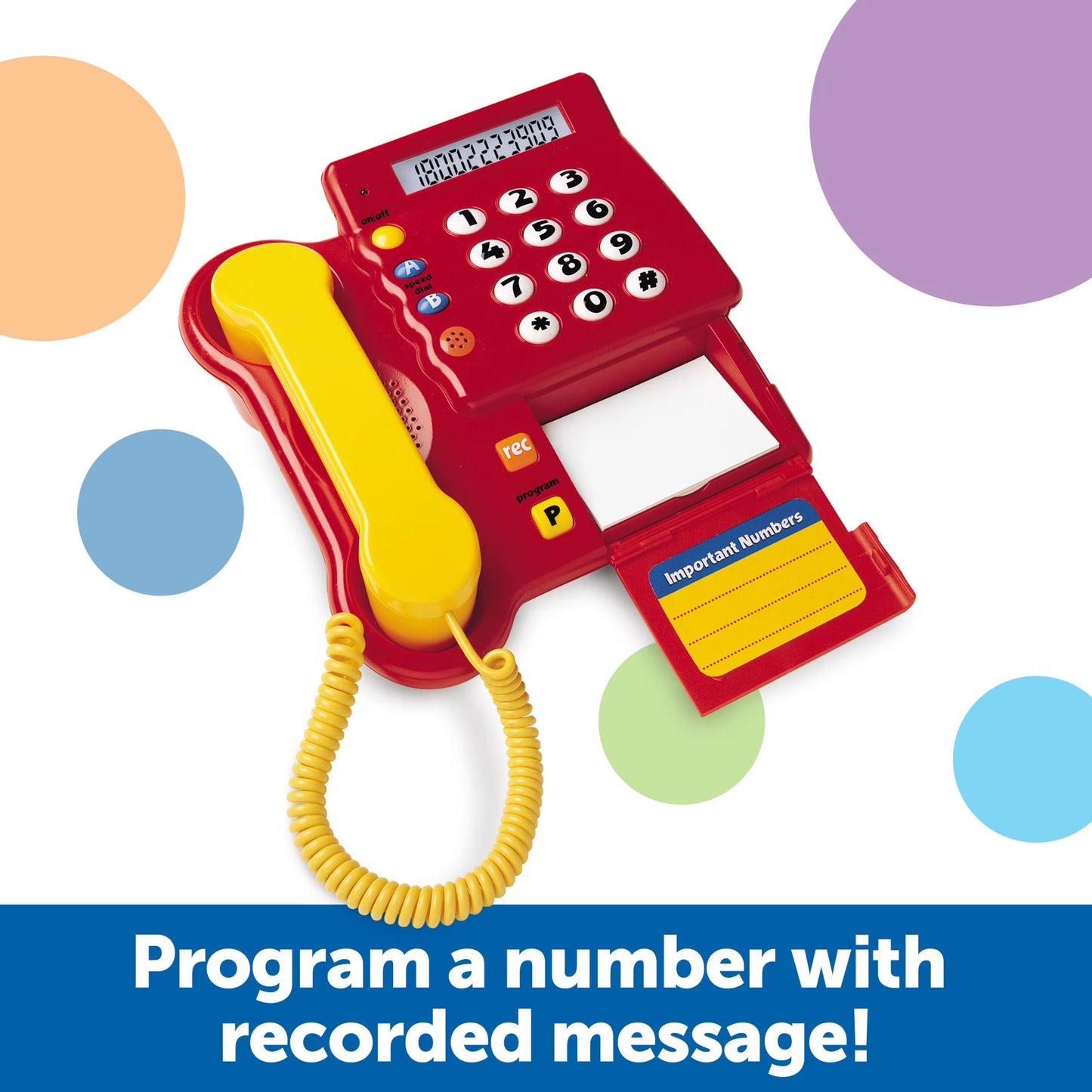 Teaching Telephone, Toy Telephone, Phone for Preschool Kids, Ages 3 +